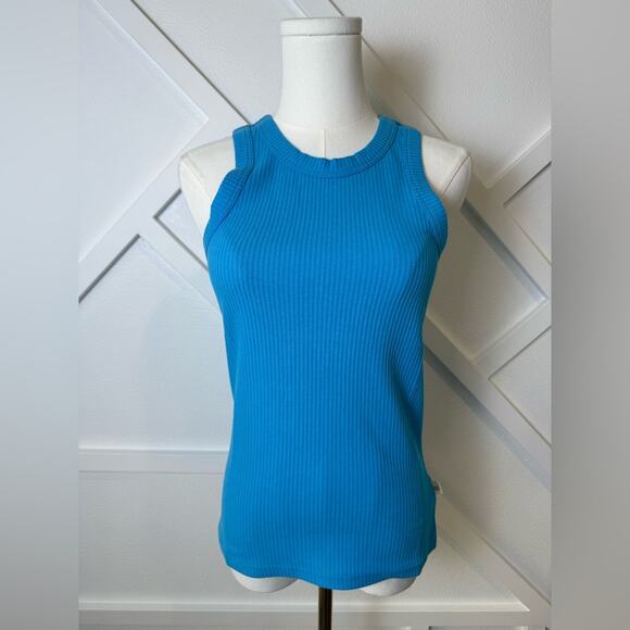NWT Free People Araminta James The Everyday Waffle Knit Tank Azure Blue Size XS - Picture 1 of 10